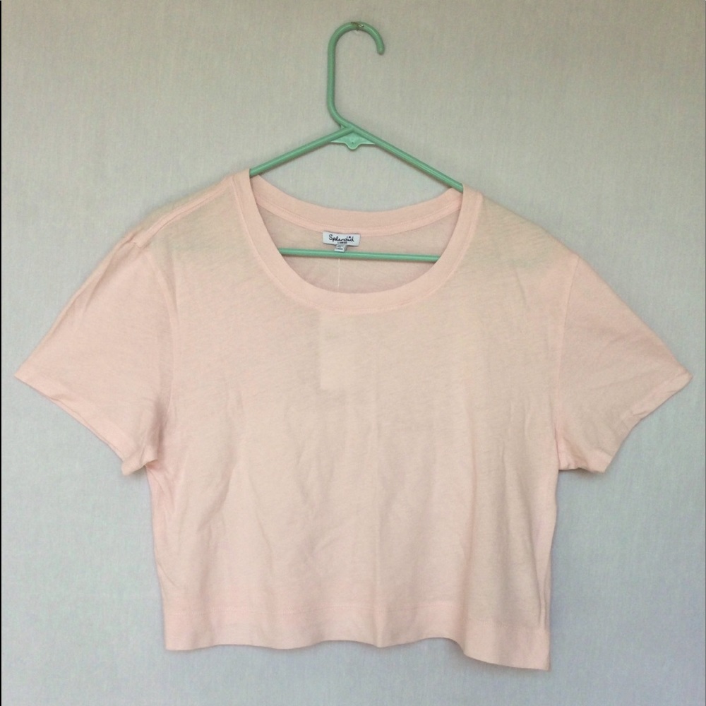 Cropped t shirt,Large,Splendid, Pastel Pink, New